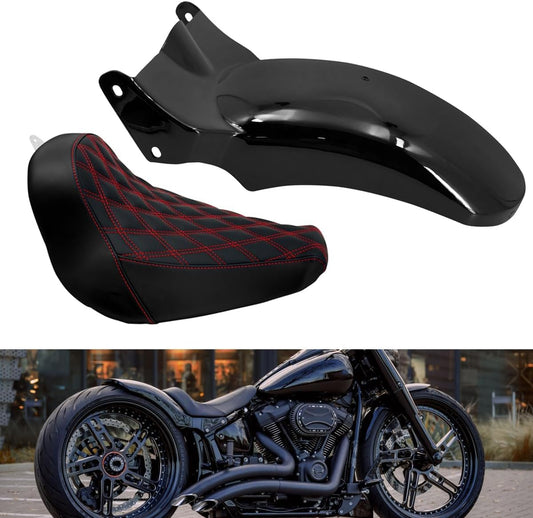 Solo Seat Rear Fender Tail Light Kit Red For Harley Softail Breakout 2018-2023 | HCmotorku