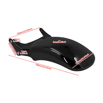 Rear Short Fender W/ LED Light For Harley Softail Breakout FXSB Rocker 2008-2017 | HCmotorku