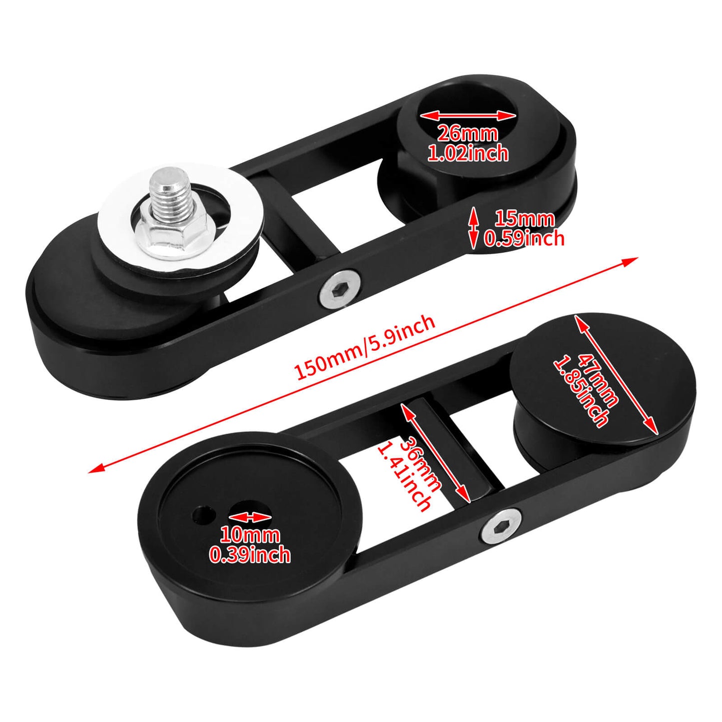 Adjustable Drop Mirror Relocator Mount Black For Harley Street Glide 2014-UP | HCmotorku