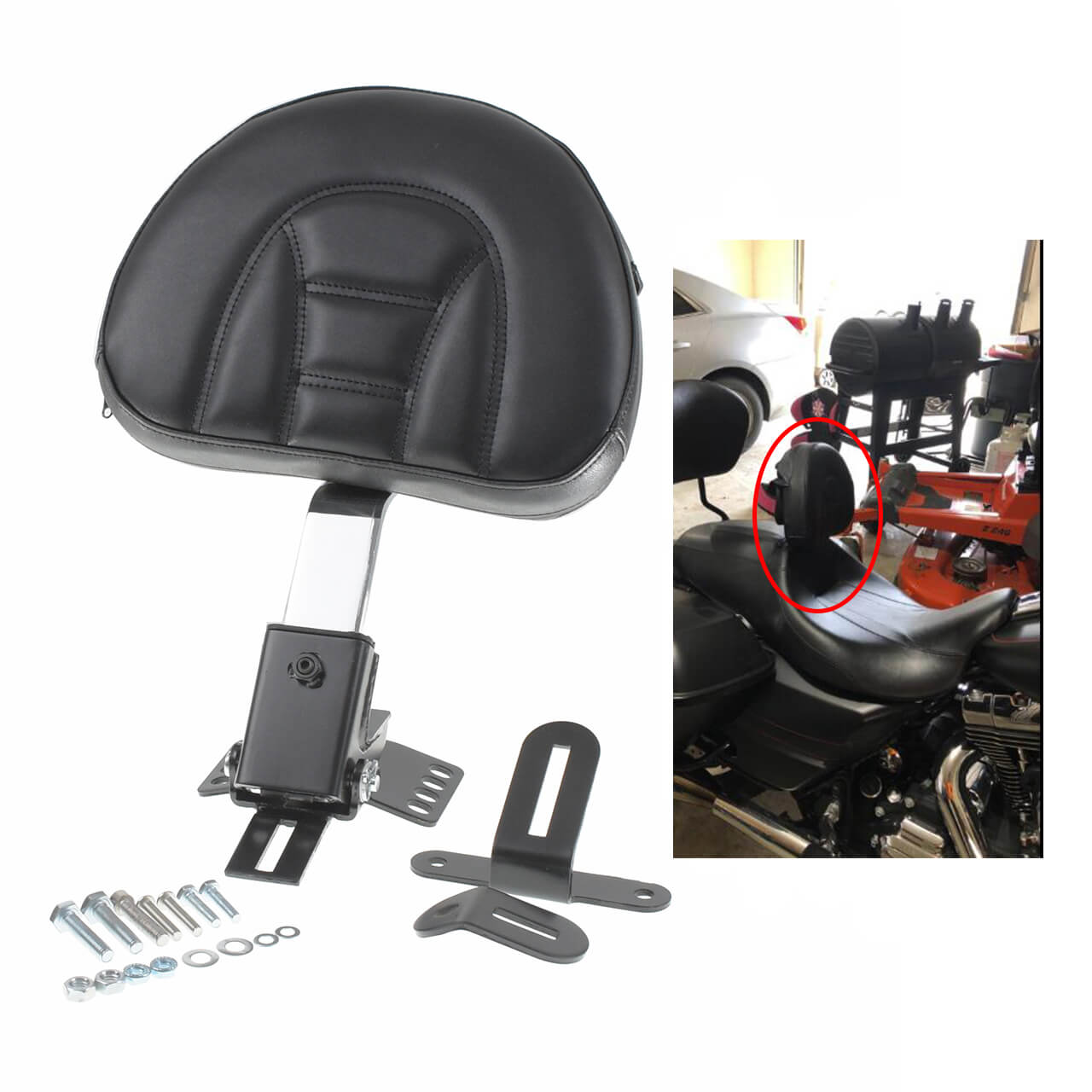 Rider Backrest Bag Fit For Harley Touring Electra Road Street Glide King 1997-2019 | HCmotorku