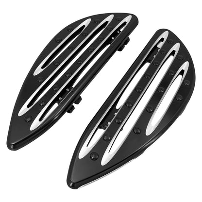 Stretched Rider Floorboards Footboards Pedals Black Fit For Harley FLD Touring | HCmotorku