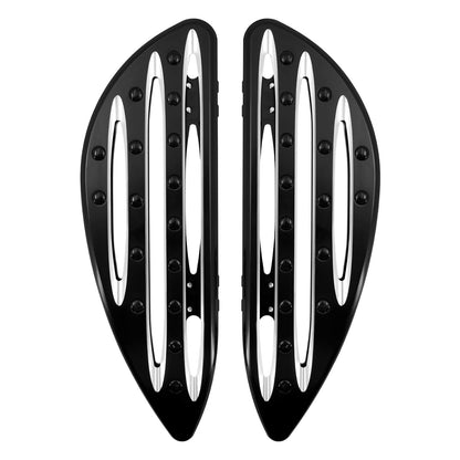 Stretched Rider Floorboards Footboards Pedals Black Fit For Harley FLD Touring | HCmotorku