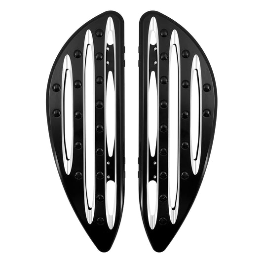 Stretched Rider Floorboards Footboards Pedals Black Fit For Harley FLD Touring | HCmotorku