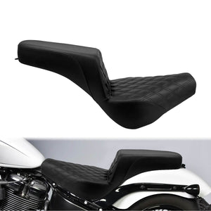 Bevel Two-Up Seat Driver Passenger Black Fit for Harley Softail 2018-2025 | HCmotorku