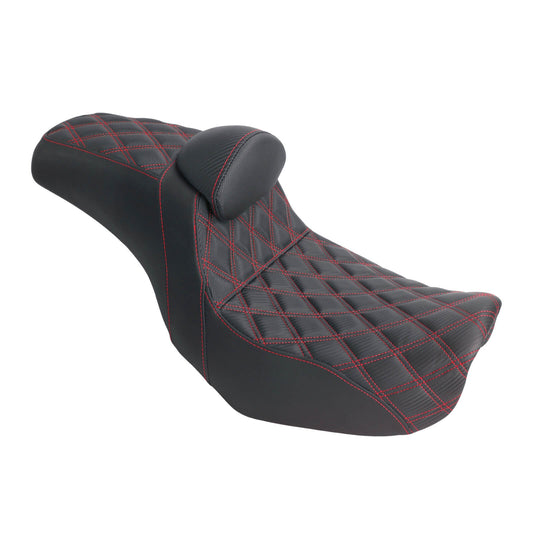Two-Up Seat Rider Passenger Red Line Fit For Harley Dyna 2006-2017 | HCmotorku