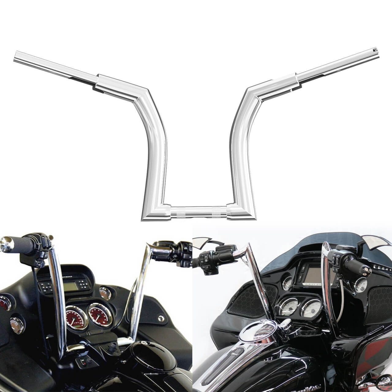 16" Riser Handlebar Z Bar Dry Clutch Fit For Harley FLH Glide Softail Breakout | HCmotorku