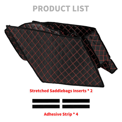 5" Saddlebag Red Liners Stretched Bag Inserts For Harley Road Street Glide 2014-2023 | HCmotorku