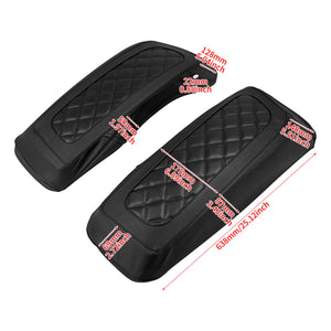 Saddlebag Lid Covers Hard Lid Bra Covers Black Fit For Harley Touring Glide 2014-2024 | HCmotorku