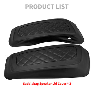 Saddlebag Lid Covers Hard Lid Bra Covers Black Fit For Harley Touring Glide 2014-2024 | HCmotorku
