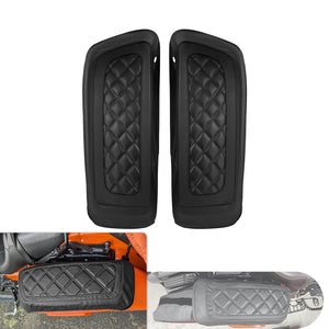 Saddlebag Lid Covers Hard Lid Bra Covers Black Fit For Harley Touring Glide 2014-2024 | HCmotorku
