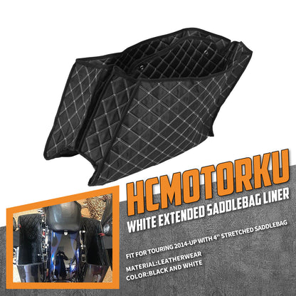 4" Extended Stretched Saddlebag Liners Inserts Fit For Touring 2014-UP | HCmotorku