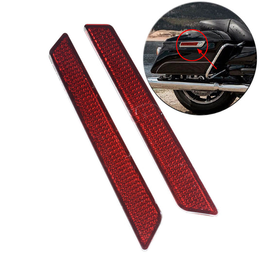 Saddlebags Latch Cover Reflectors Red Fit For Harley Touring FLT FLHT 2014-2020 | HCmotorku