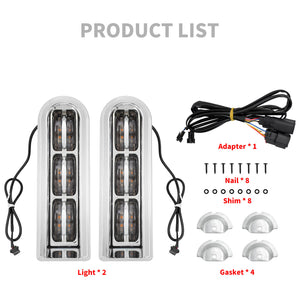 Inserts Saddlebag Support LED Light Chrome For Harley Electra Road Glide 2014-2023 | HCmotorku