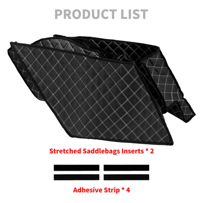 Saddlebag Liners Stretched Bag Inserts White Thread Fit for Harley Touring 2014-UP | HCmotorku