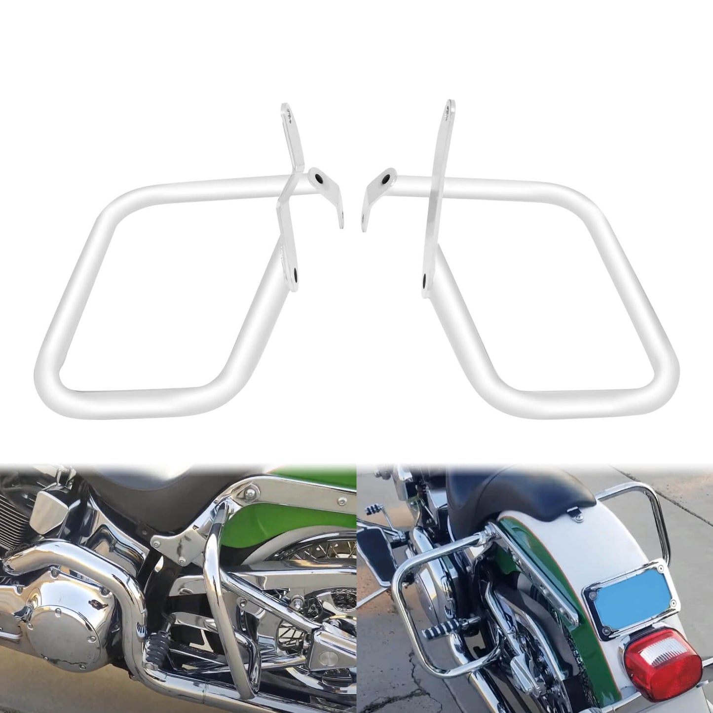 Softail Saddle bag Guard Rails Fit for Harley Heritage FLST 2000-2017 | HCmotorku