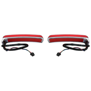 Saddlebag Running Brake Turn Light LED Red Chrome Fit For Harley FLHT 1997-2013 | HCmotorku
