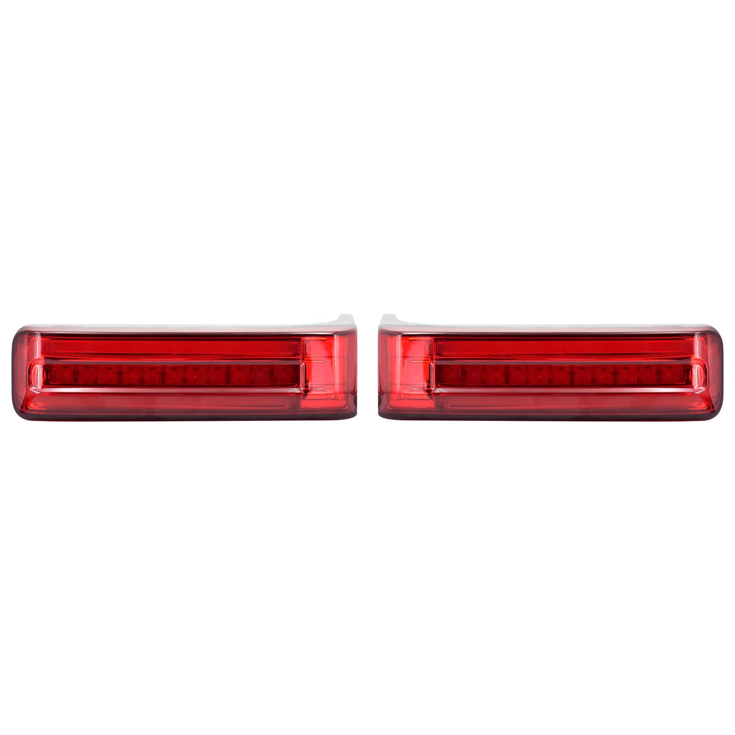 Saddlebag Running Brake Turn Light LED Red Chrome Fit For Harley FLHT 1997-2013 | HCmotorku