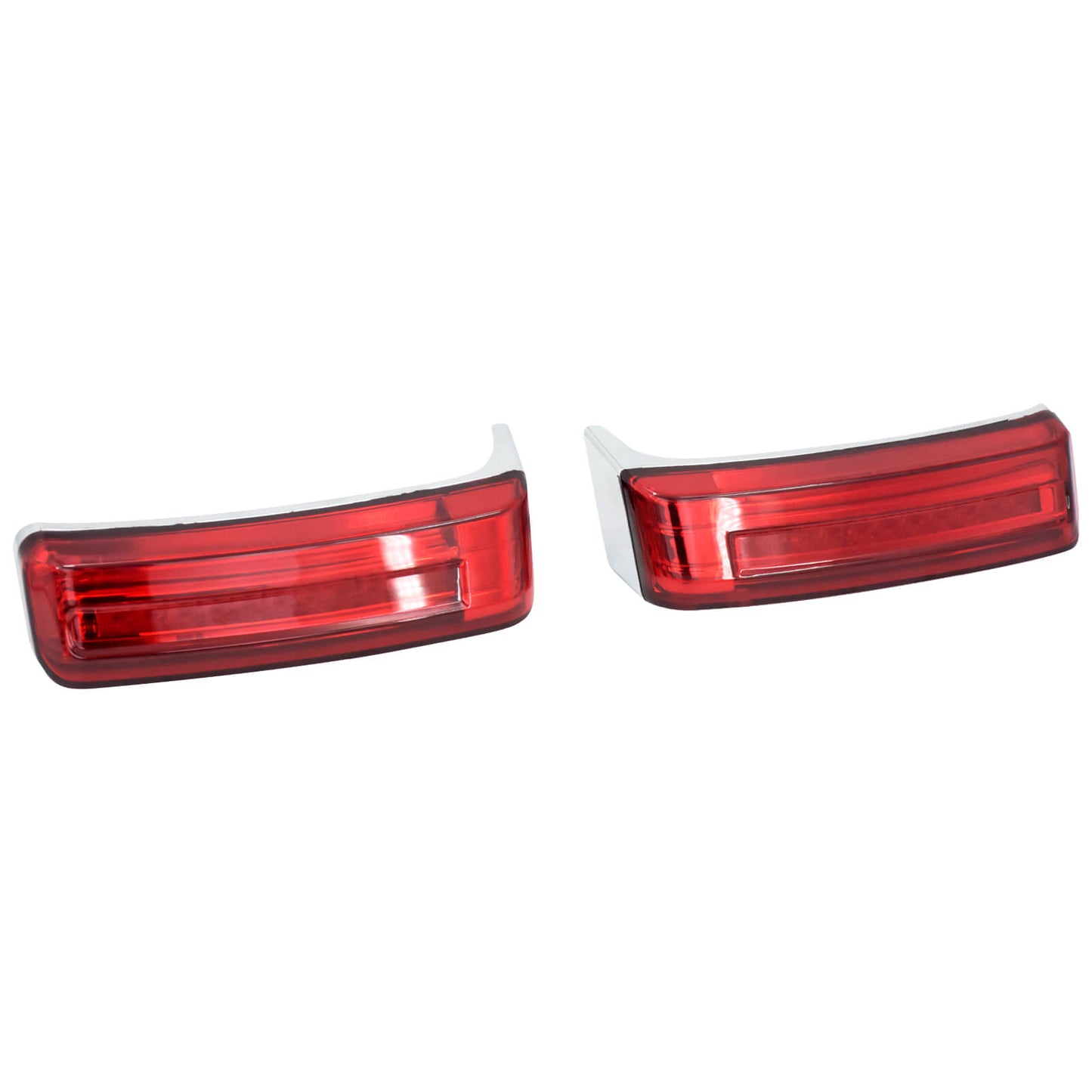 Saddlebag Running Brake Turn Light LED Red Chrome Fit For Harley FLHT 1997-2013 | HCmotorku