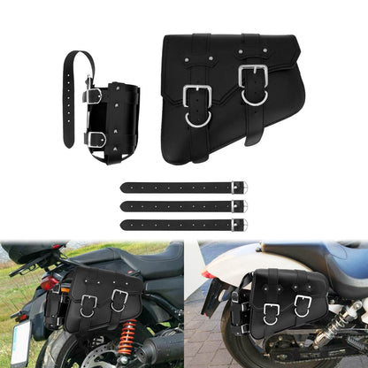 1* Right Side Universal Motorcycle Saddebags Storage Side Tool Bags w/Cup Holder | HCmotorku