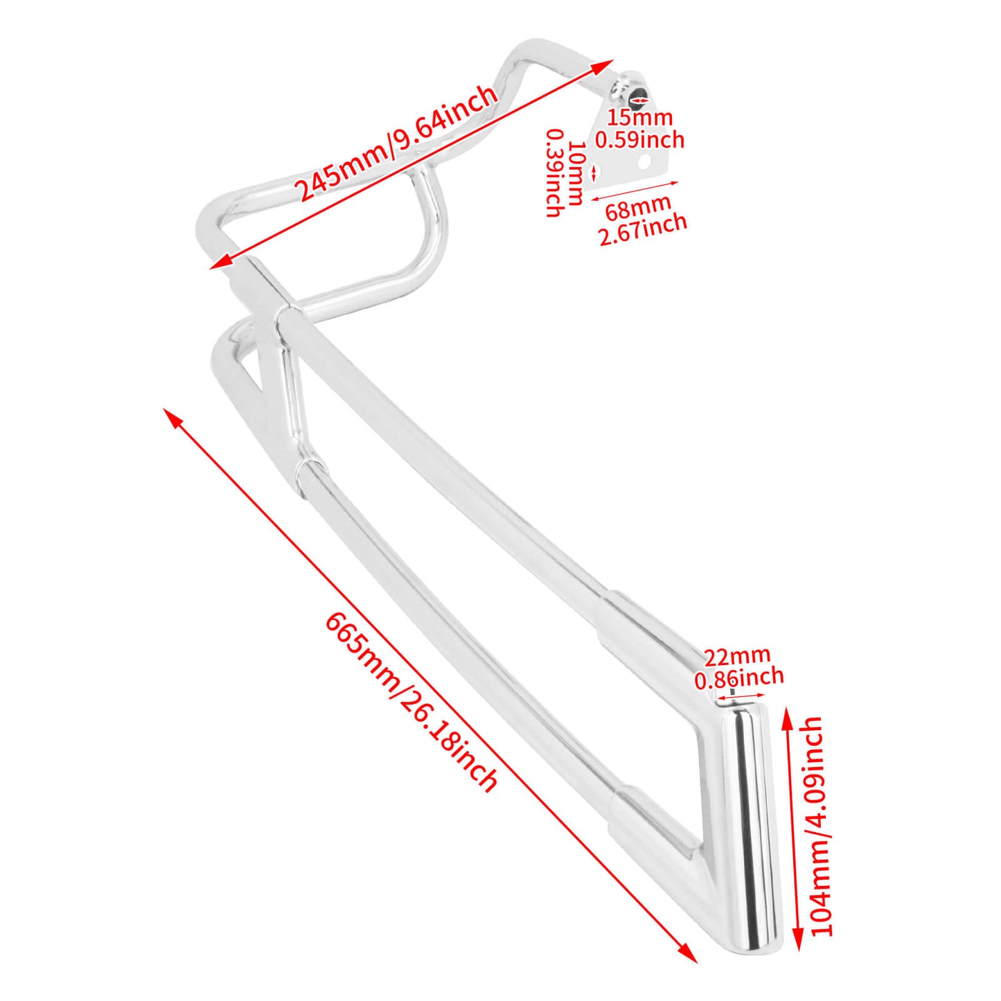 Touring Saddlebag Twin Guard Rails Kit Fit for Harley 2014-2023 | HCmotorku