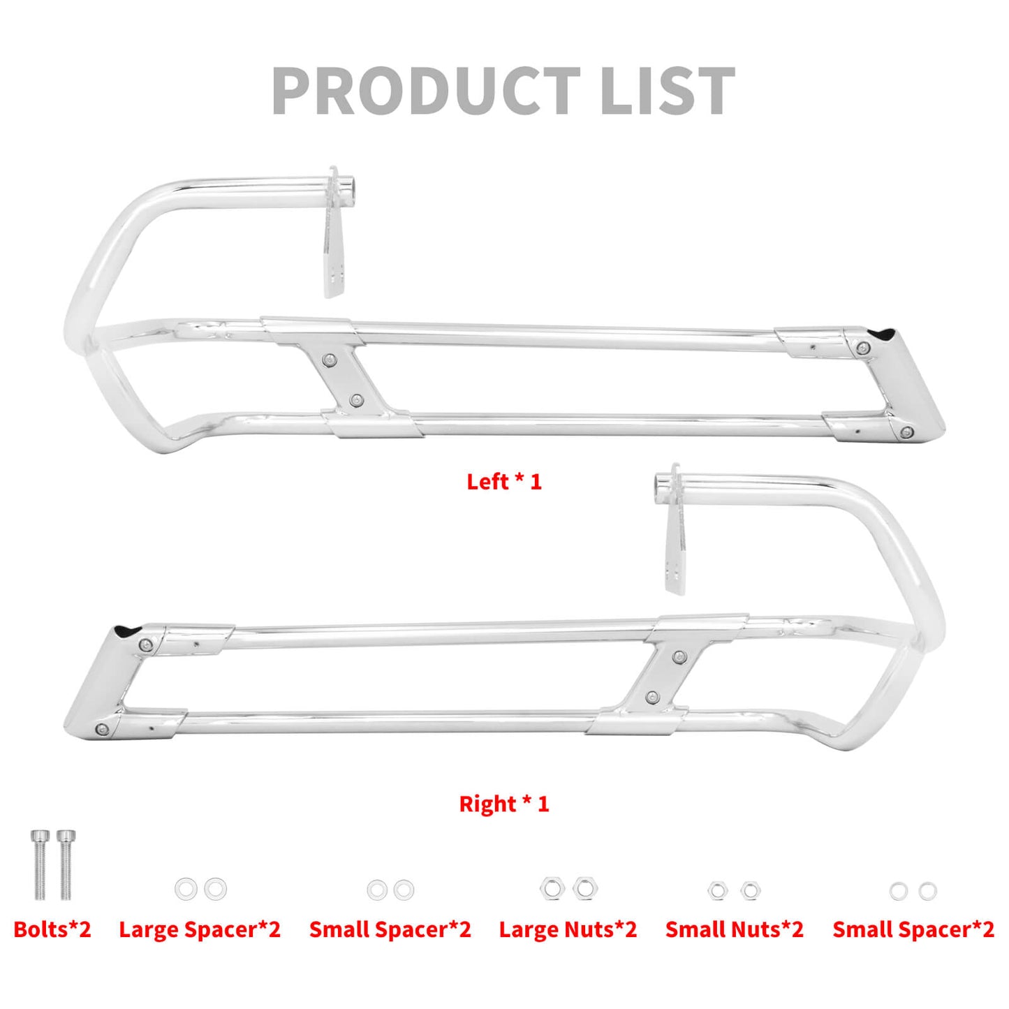 Touring Saddlebag Twin Guard Rails Kit Fit for Harley 2014-2023 | HCmotorku