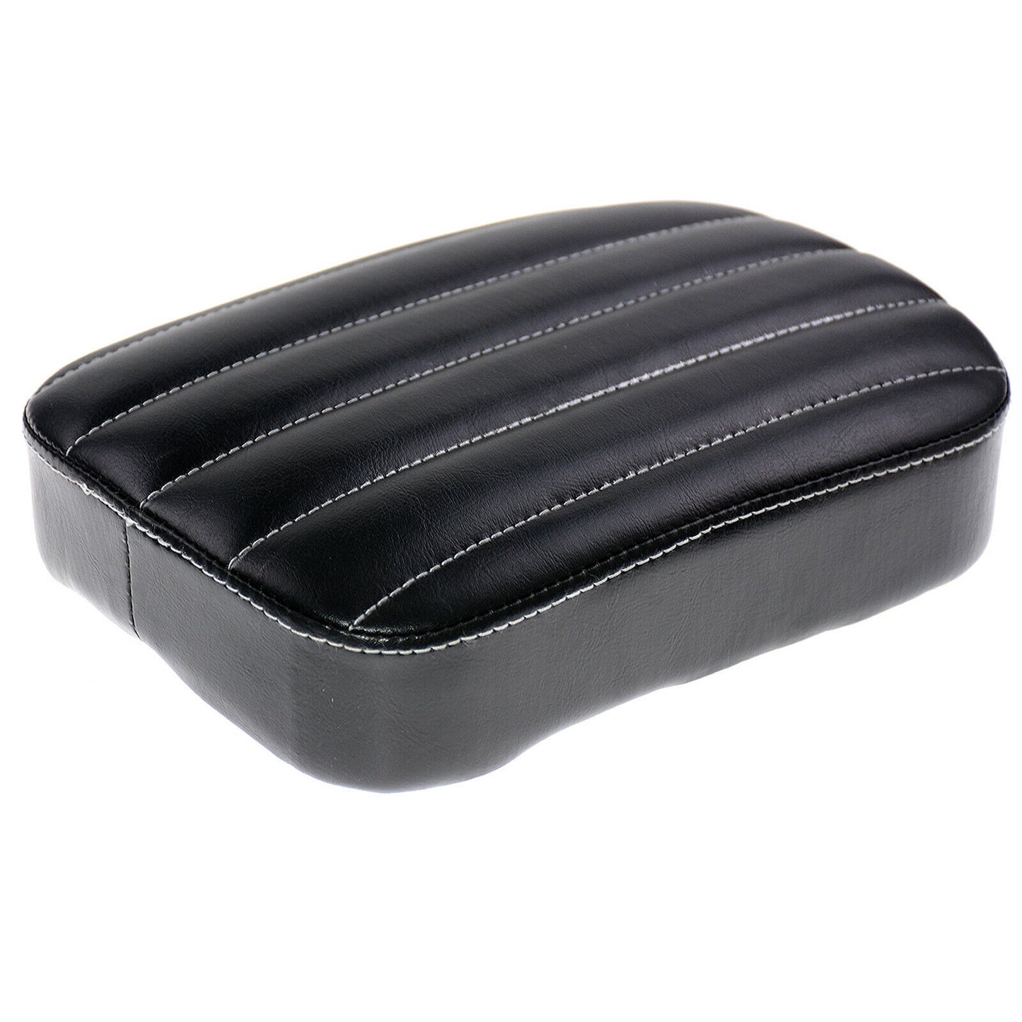 Stripes Rear Passenger Seat Pad w/8 Suction Cup Black Fit For Harley Chopper | HCmotorku