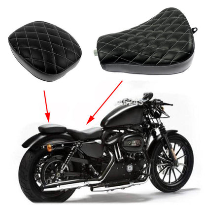 Rider & Passenger Solo Seat Pad Set Fit Harley Sportster 2010-2015 | HCmotorku