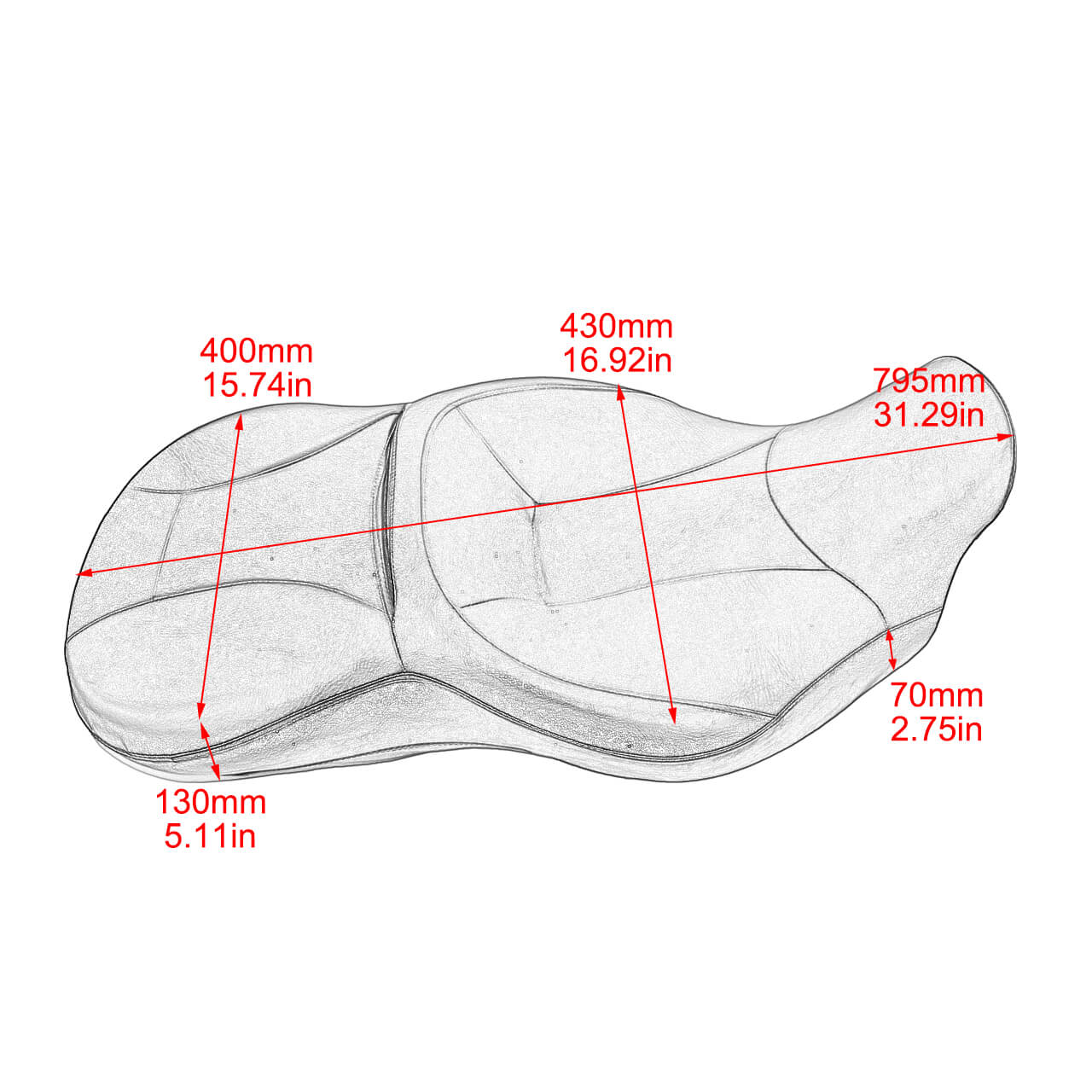 Driver Passenger Two Up Seat Fit For Harley Touring Road Glide Trike 2009-2020 | HCmotorku