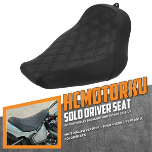 Low-Profile Rider Seat Solo Seat Fit for Harley Breakout Fatboy 2018-2023 | HCmotorku