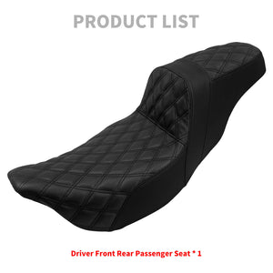 Rider Passenger Two Up Seat Gel Seat Black For Harley Touring 2009-2023 | HCmotorku