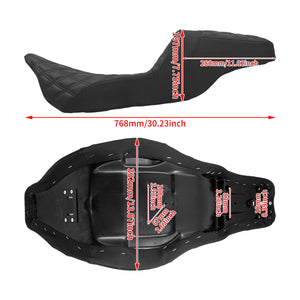 Rider Passenger Two Up Seat Gel Seat Black For Harley Touring 2009-2023 | HCmotorku