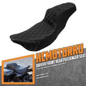Rider Passenger Two Up Seat Gel Seat Black For Harley Touring 2009-2023 | HCmotorku