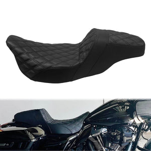 Rider Passenger Two Up Seat Gel Seat Black For Harley Touring 2009-2023 | HCmotorku