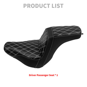 Driver Passenger Gel Seat Two Up Seat White For Harley Low Rider S ST 2018-2024 | HCmotorku