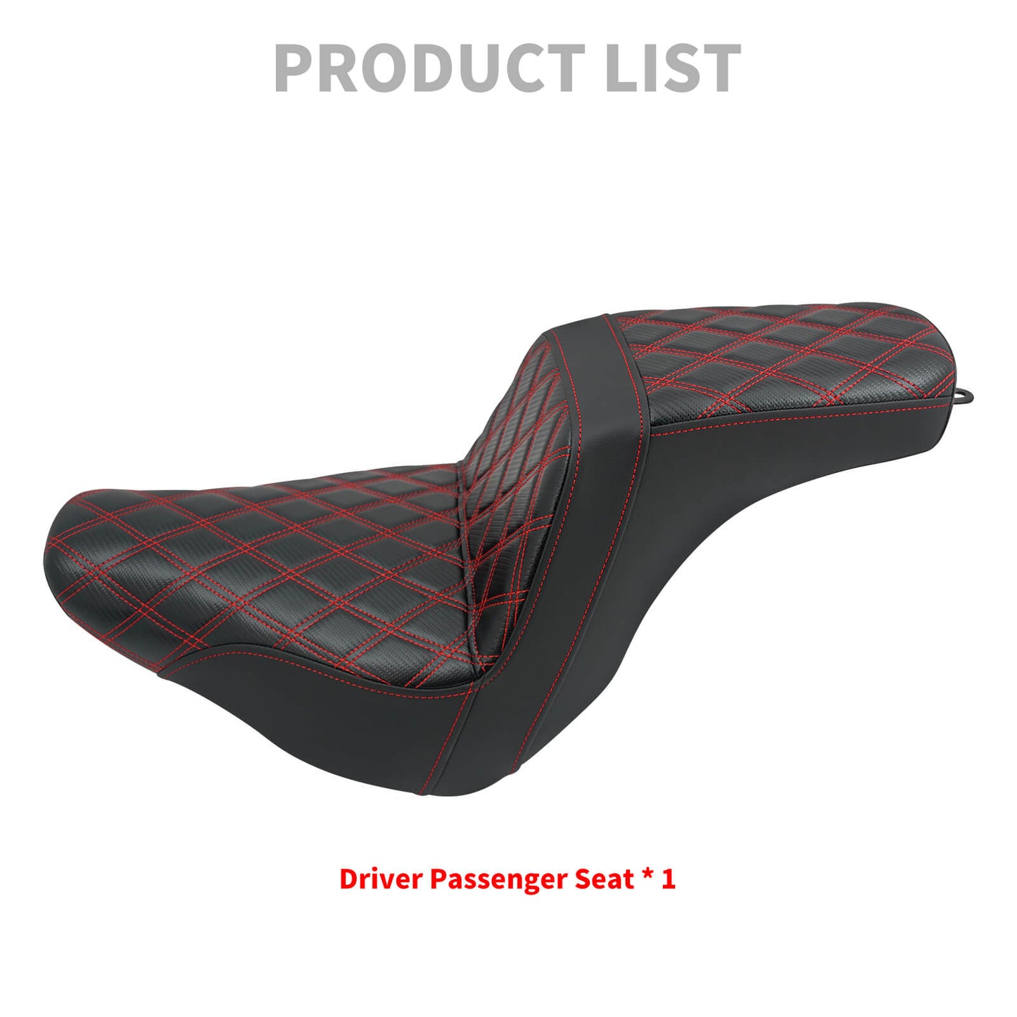 2-Up Seat Driver Passenger Gel Seat Red For Harley Low Rider S ST 2018-UP | HCmotorku