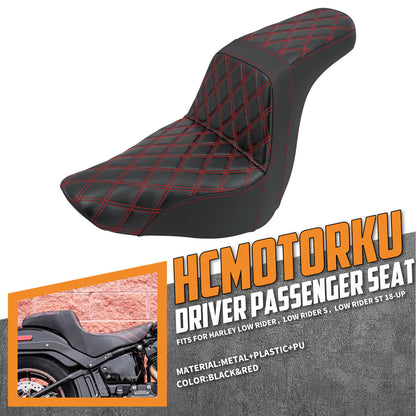 2-Up Seat Driver Passenger Gel Seat Red For Harley Low Rider S ST 2018-UP | HCmotorku