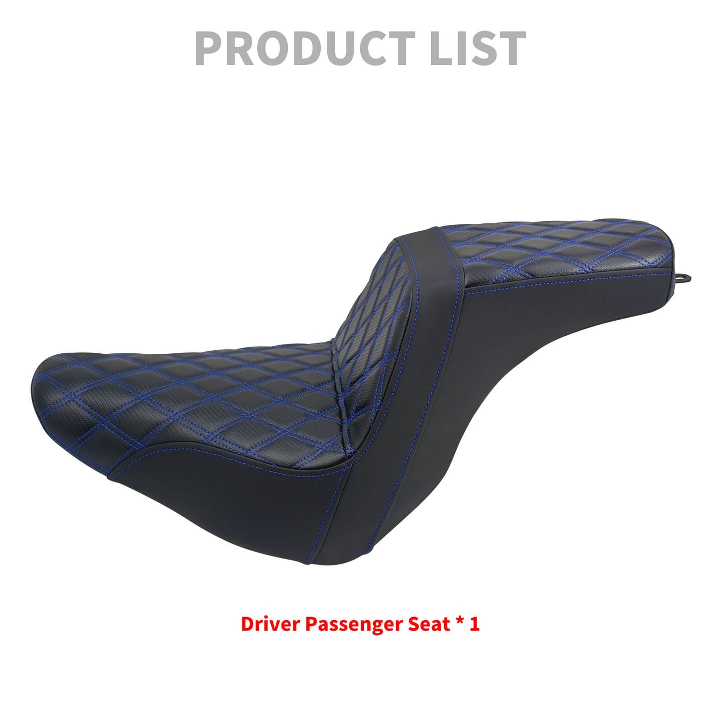 Step Up Gel Seat Driver Passenger Seat Blue For Harley Low Rider 2018-UP | HCmotorku