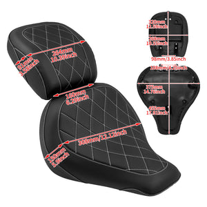 Rider Passenger 2-up Seat White Stitching For Harley Breakout FXBR FXBRS 2023-2024 | HCmotorku