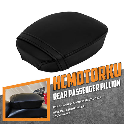 Passenger Seat Rear Pillion Pad w/Belt Fit For Harley Sportster 883 1200 2016-UP | HCmotorku