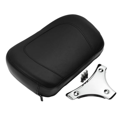 Sissy Bar Backrest Pad w/ Chrome Bracket Fit For Harley Touring FLHR FLHX 2009-2018 | HCmotorku