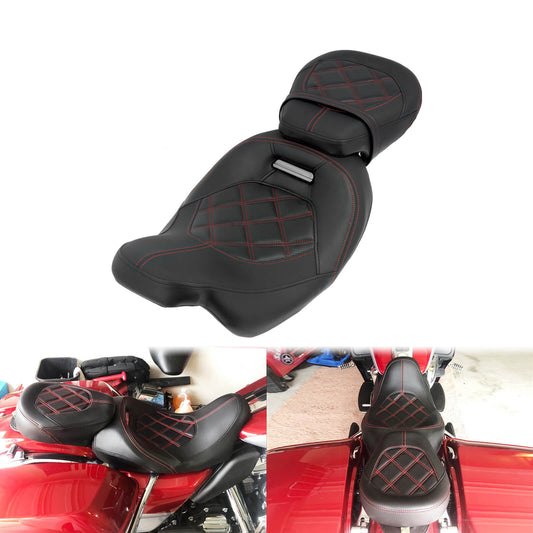 Low Profile Rider And Passenger Seats Fit Harley Touring 2009-UP | HCmotorku