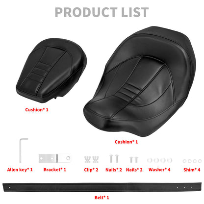 Low-Profile Rider Passenger Seats For Harley Touring 2009-2023 | HCmotorku