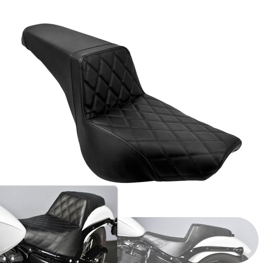 Bevel Two-Up Seat Driver Passenger Fit for Harley Softail 2018-UP | HCmotorku