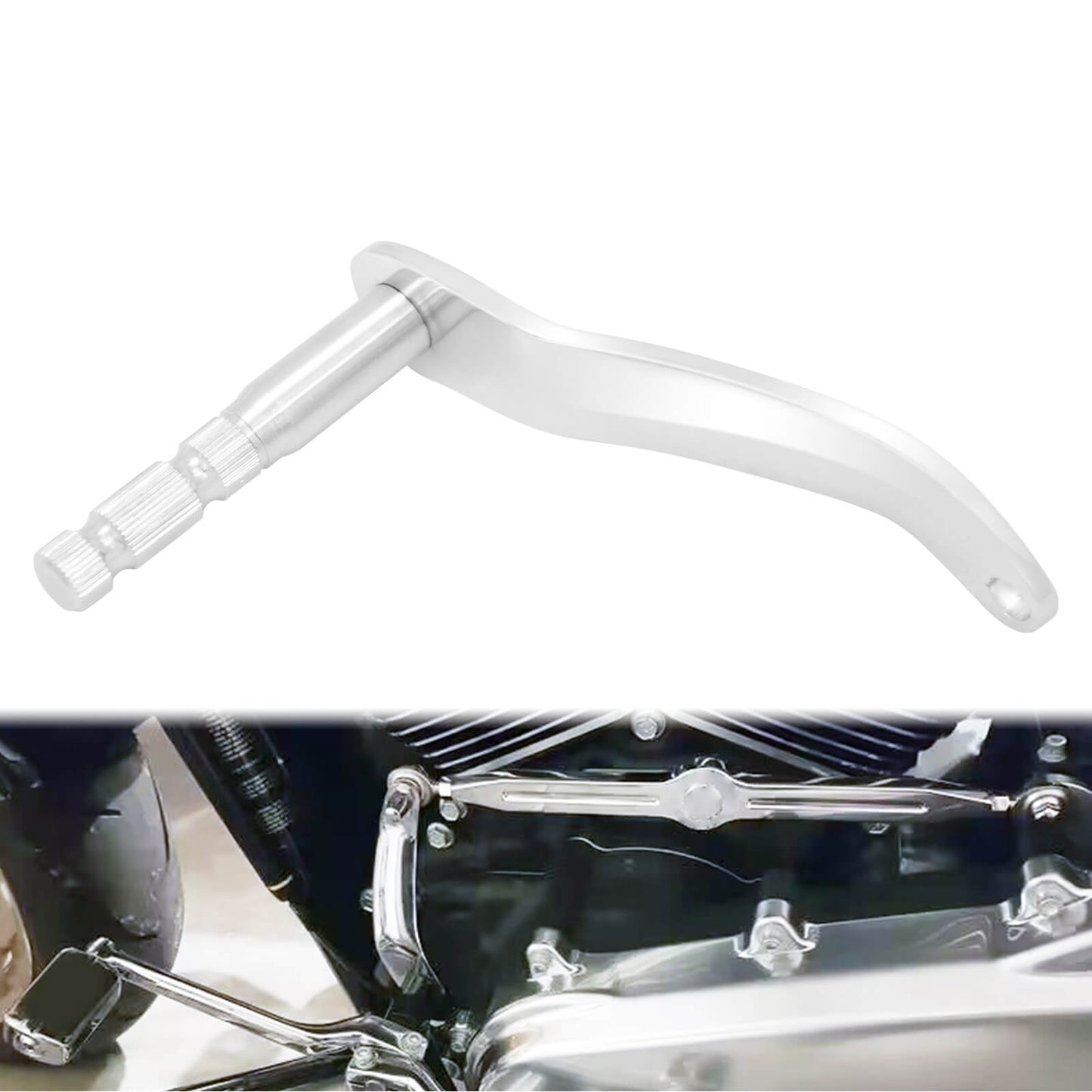 Gear Shift Link Shifter Extend Shaft Lever Arm Chrome Fit For Harley Softail 2018-UP | HCmotorku