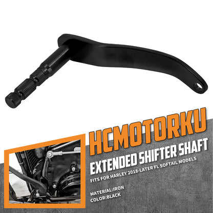 Extended Gear Shifter Black Shaft Shift Lever Arm Fit For Harley Softail FL 2018-UP | HCmotorku