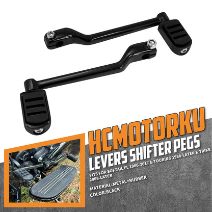 Heel Toe Shifter Lever Pegs Black For Harley Touring Road Electra Glide 2008-2023 | HCmotorku