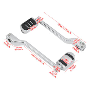 Heel Toe Shifter Lever Pegs Chrome For Harley Touring Road Electra Glide 2008-2023 | HCmotorku
