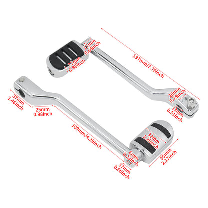 Heel Toe Shifter Lever Pegs Chrome For Harley Touring Road Electra Glide 2008-2023 | HCmotorku