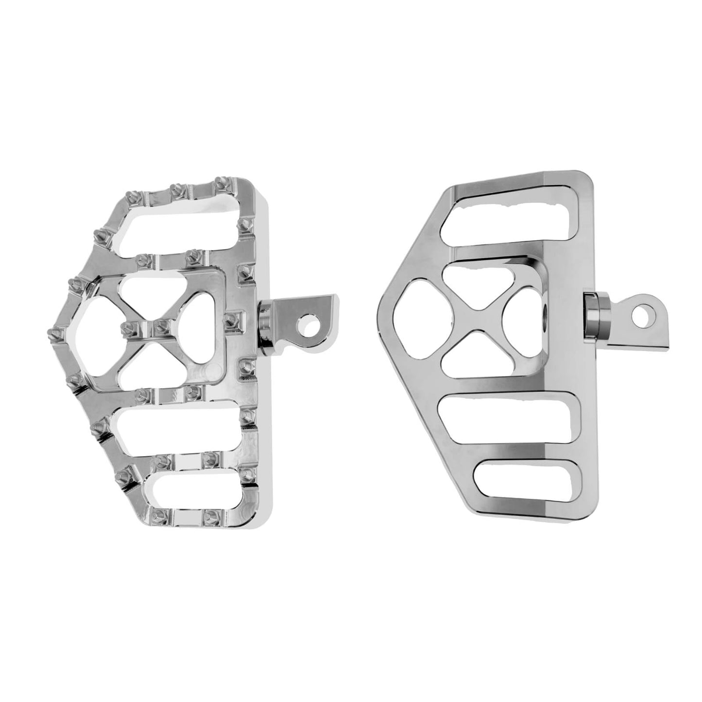 Wide Foot Pegs Floorboard MX Style Chrome Fit For Harley Touring Softail Deluxe | HCmotorku