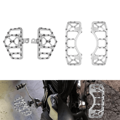 Wide Foot Pegs Floorboard MX Style Chrome Fit For Harley Touring Softail Deluxe | HCmotorku